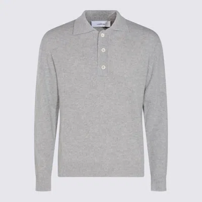 Lardini Ribbed Cuff Crewneck Sweater Design In Gray