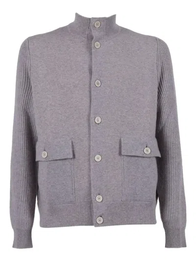 Lardini Giubbino Double In Maglia Uomo In Multi