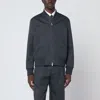 Lardini Grey Wool Zip Bomber In Gray