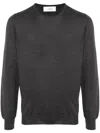 Lardini Crew-neck Wool Jumper In Grey