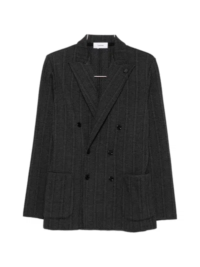 LARDINI HERRINGBONE DOUBLE-BREASTED JACKET