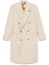 LARDINI HERRINGBONE-PATTERN COAT