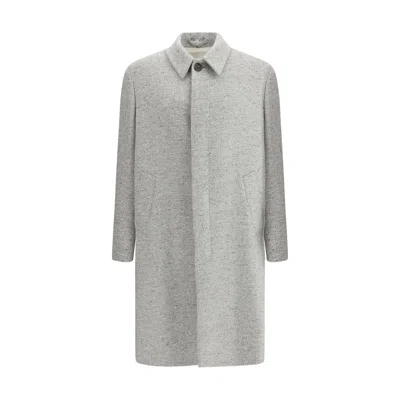 LARDINI HERRINGBONE PATTERNED MEN'S COAT