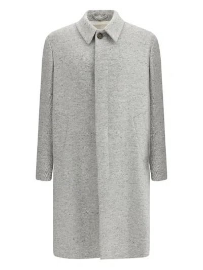 LARDINI HERRINGBONE SINGLE-BREASTED COAT