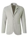Lardini Herringbone Two-button Blazer In Gray