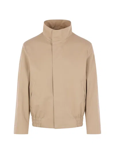 Lardini Long-sleeved High-neck Jacket In Neutral