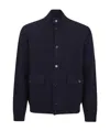 Lardini Plain Knit Jacket With Seven-button Closure In Black