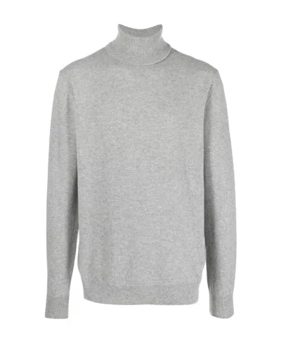 Lardini High-neck Long-sleeved Sweater In Gray