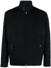 Lardini High-neck Wool Jacket In Blue