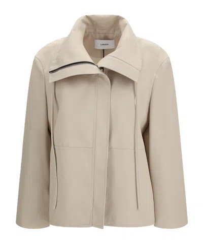 LARDINI LARDINI HIGH NECK ZIP JACKET