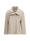 Lardini Zipped Collared Jacket In Neutral