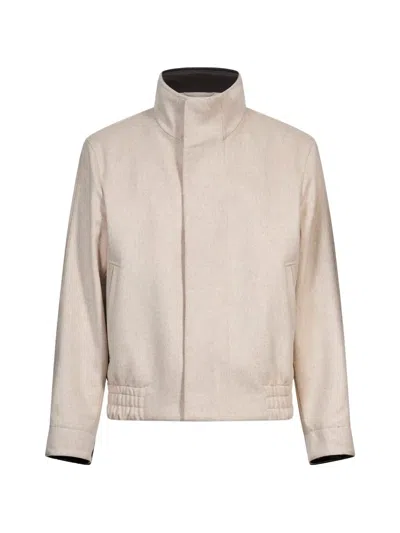 Lardini High-neck Lightweight Jacket In White