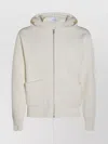 Lardini White Wool And Cashmere Hooded Cardigan In White