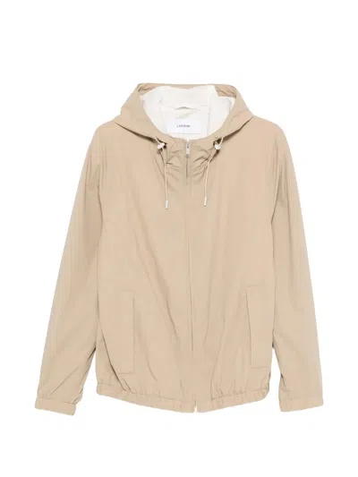 Lardini Hooded Jacket In Neutral