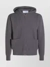 Lardini Hooded Sweater Featuring Front Pockets In Gray