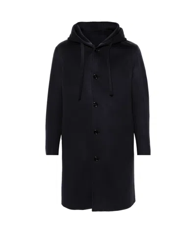 LARDINI HOODED WOOL COAT