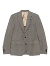 Lardini Houndstooth-check Blazer In Gray