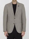 Lardini Houndstooth Jacket In Gray