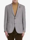 Lardini Houndstooth Jacket In Gray