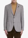 Lardini Houndstooth Jacket In Gray