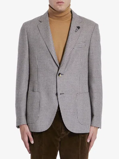LARDINI HOUNDSTOOTH JACKET
