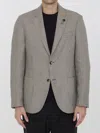 Lardini Houndstooth Jacket In Beige