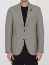 Lardini Houndstooth Jacket In Beige