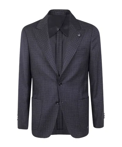 Lardini Houndstooth-pattern Blazer In Black