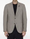 Lardini Houndstooth Jacket In Neutrals