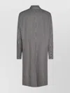 Lardini Houndstooth Pattern Long Sleeves Side Pockets Coat In Black
