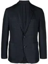 LARDINI HOUNDSTOOTH-PATTERN SINGLE-BREASTED BLAZER