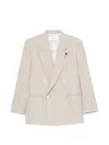 Lardini Houndstooth-pattern Double-breasted Blazer In Neutral