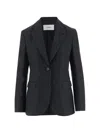 Lardini Houndstooth-pattern Single-breasted Blazer In Black