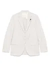 Lardini Single-breasted Blazer In Neutrals