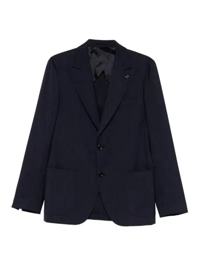 Lardini `iconic Drop 7 Reg` Jacket In Blue