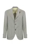 Lardini Regular Drop 7 Jacket In Grigio Chiaro