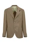 Lardini Iconic Drop 7 Regular Jacket In Marrone