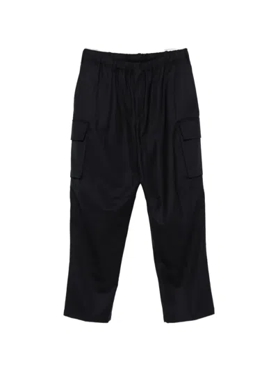 Lardini Internal-drawstring Cargo Pants In Black