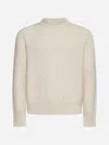 Lardini Ivory Bouclé-effect Crewneck Sweater
