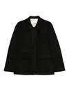 Lardini Patch-pocket Collared Coat In Black