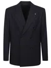 Lardini Feeling Double-breasted Jacket In Blue