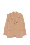 Lardini Sophisticated Single-breasted Blazer Rear Vents In Brown