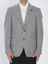 Lardini Jacket In Virgin Wool And Cashmere In Gray