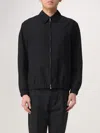 Lardini Black Zip-up Sweater With Classic Collar In Black