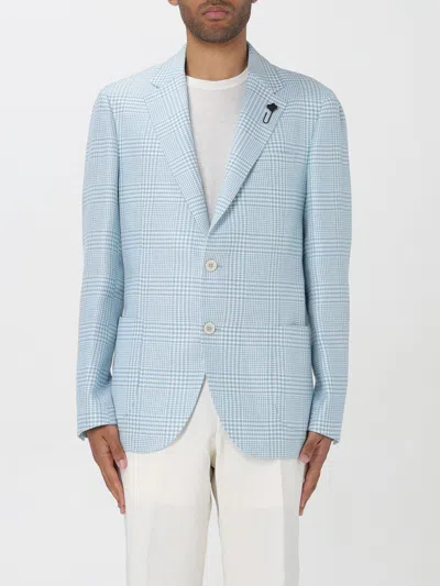 Lardini Jacket  Men Color Gnawed Blue In Gnawed Blue