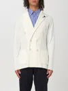 Lardini Wool Knitted Blazer In White