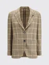 Lardini Checked Twoo-button Blazer In Brown