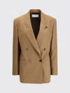Lardini Double-breasted Jacket In Pure Virgin Wool In Brown
