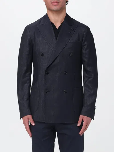 Lardini ジャケット メンズ カラー ブルー In Black