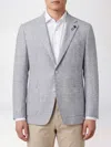 Lardini Checked Single-breasted Blazer In Gray